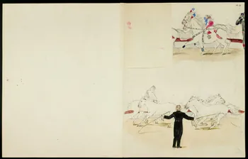 partie d'un ensemble de dessins Numéro équestre 1968.102.5361.11 Photo