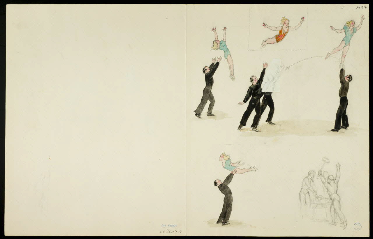 partie d'un ensemble de dessins Numéros d'acrobates 1968.102.5361.12 Photo