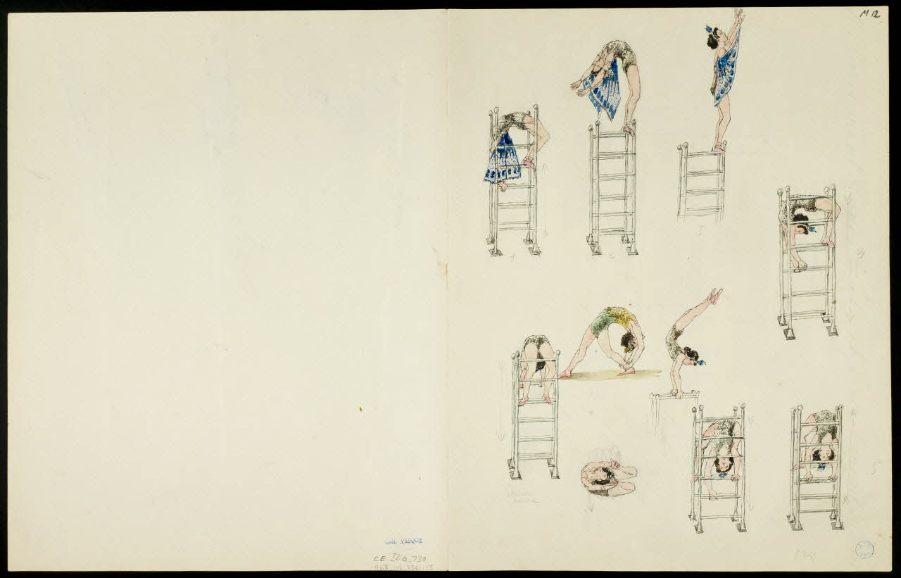 partie d'un ensemble de dessins Numéros d'acrobates 1968.102.5361.13 Photo