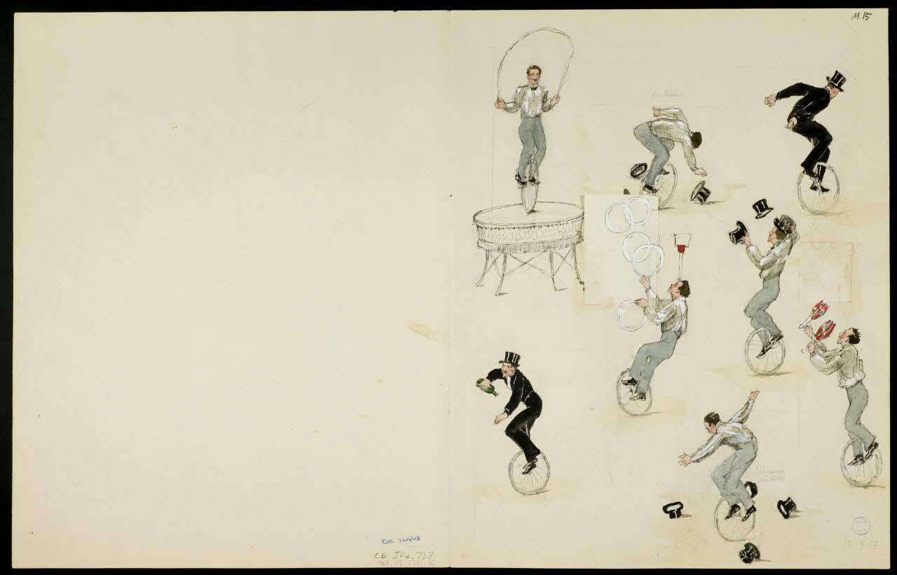 partie d'un ensemble de dessins Numéros d'acrobates 1968.102.5361.16 Photo