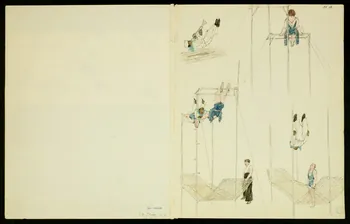 partie d'un ensemble de dessins Numéros de cirque 1968.102.5361.17 Photo