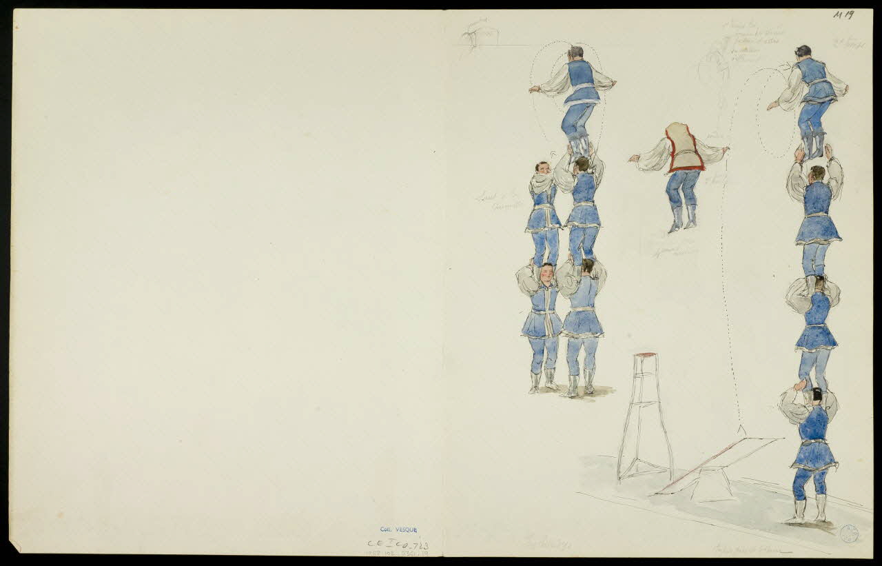 partie d'un ensemble de dessins Numéros d'acrobates 1968.102.5361.19 Photo