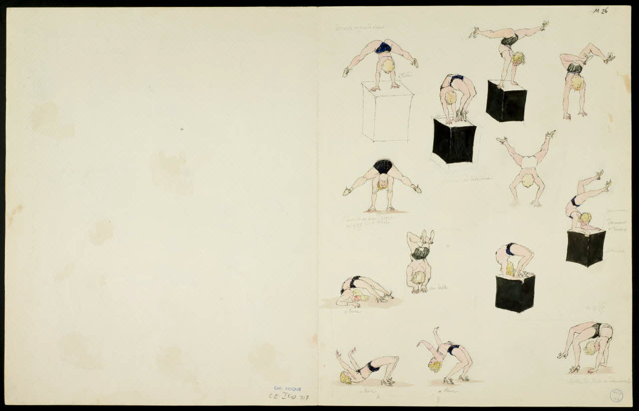 partie d'un ensemble de dessins Numéros d'acrobates 1968.102.5361.22 Photo
