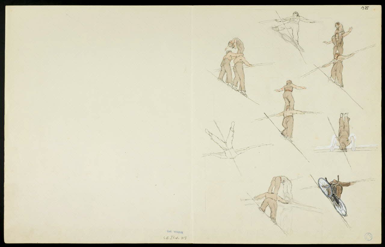 partie d'un ensemble de dessins Numéro d'acrobates 1968.102.5361.23 Photo