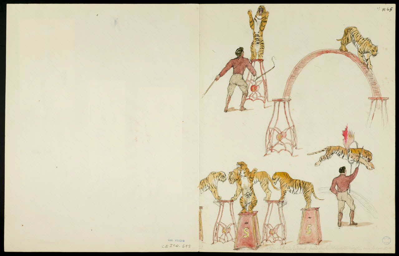 partie d'un ensemble de dessins Numéro de fauves et d'acrobates 1968.102.5361.4 Photo