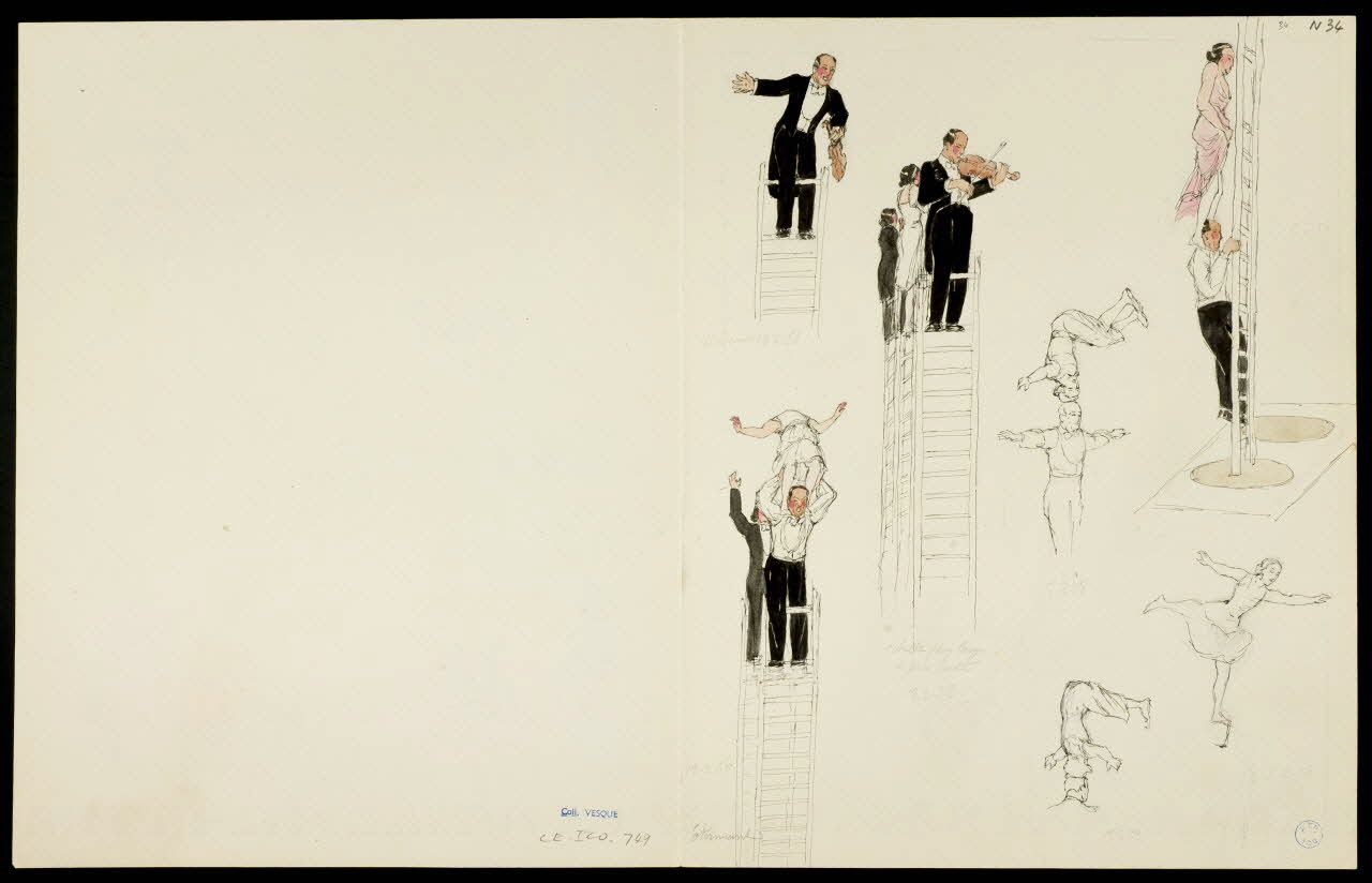 partie d'un ensemble de dessins Numéros d'acrobates 1968.102.5362.11 Photo