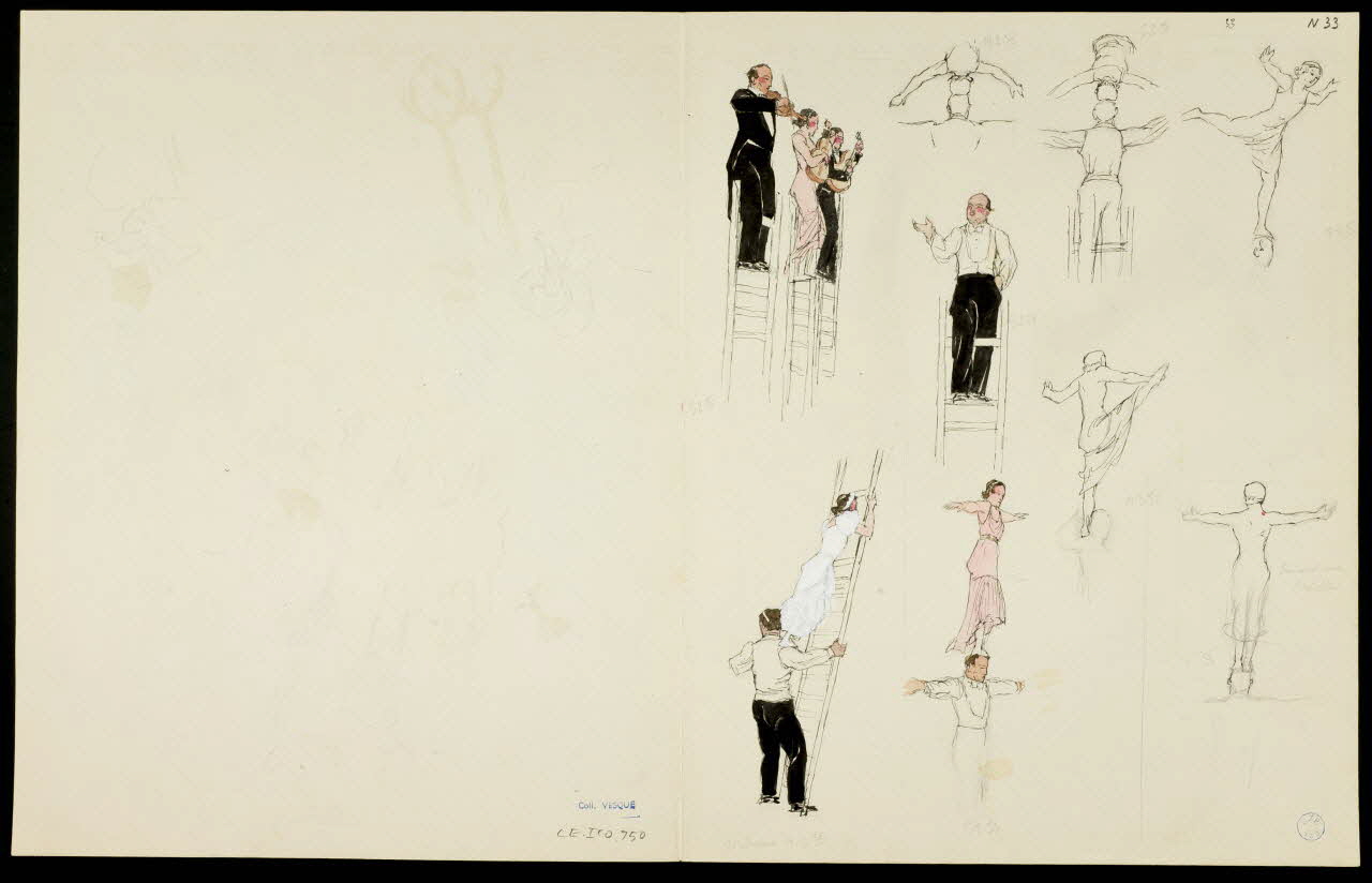 partie d'un ensemble de dessins Numéro d'acrobates 1968.102.5362.12 Photo