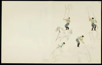 partie d'un ensemble de dessins Numéro d'acrobates 1968.102.5362.12 Photo