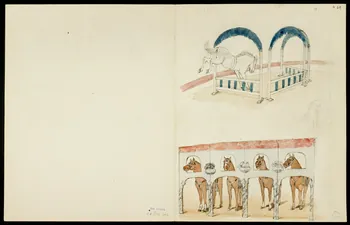 partie d'un ensemble de dessins Numéro équestre 1968.102.5362.16  Photo