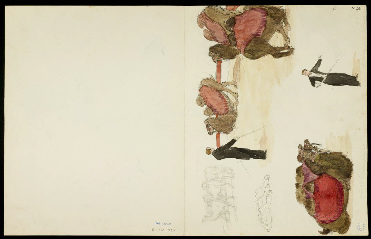 partie d'un ensemble de dessins Dresseur de chameaux 1968.102.5362.19 Photo