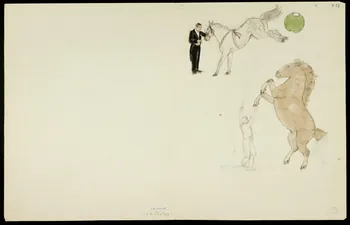 partie d'un ensemble de dessins Numéro équestre 1968.102.5362.22 Photo