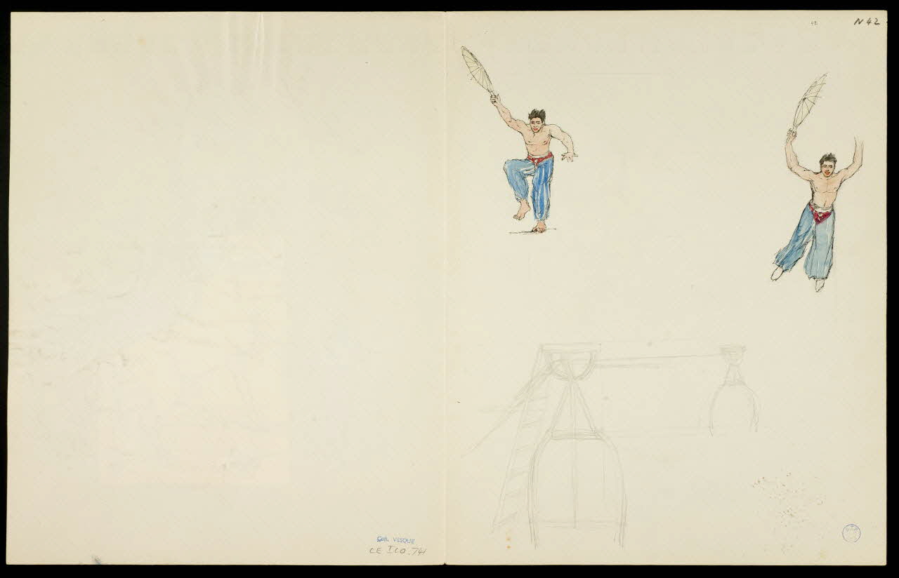 partie d'un ensemble de dessins Numéro d'acrobate 1968.102.5362.3 Photo