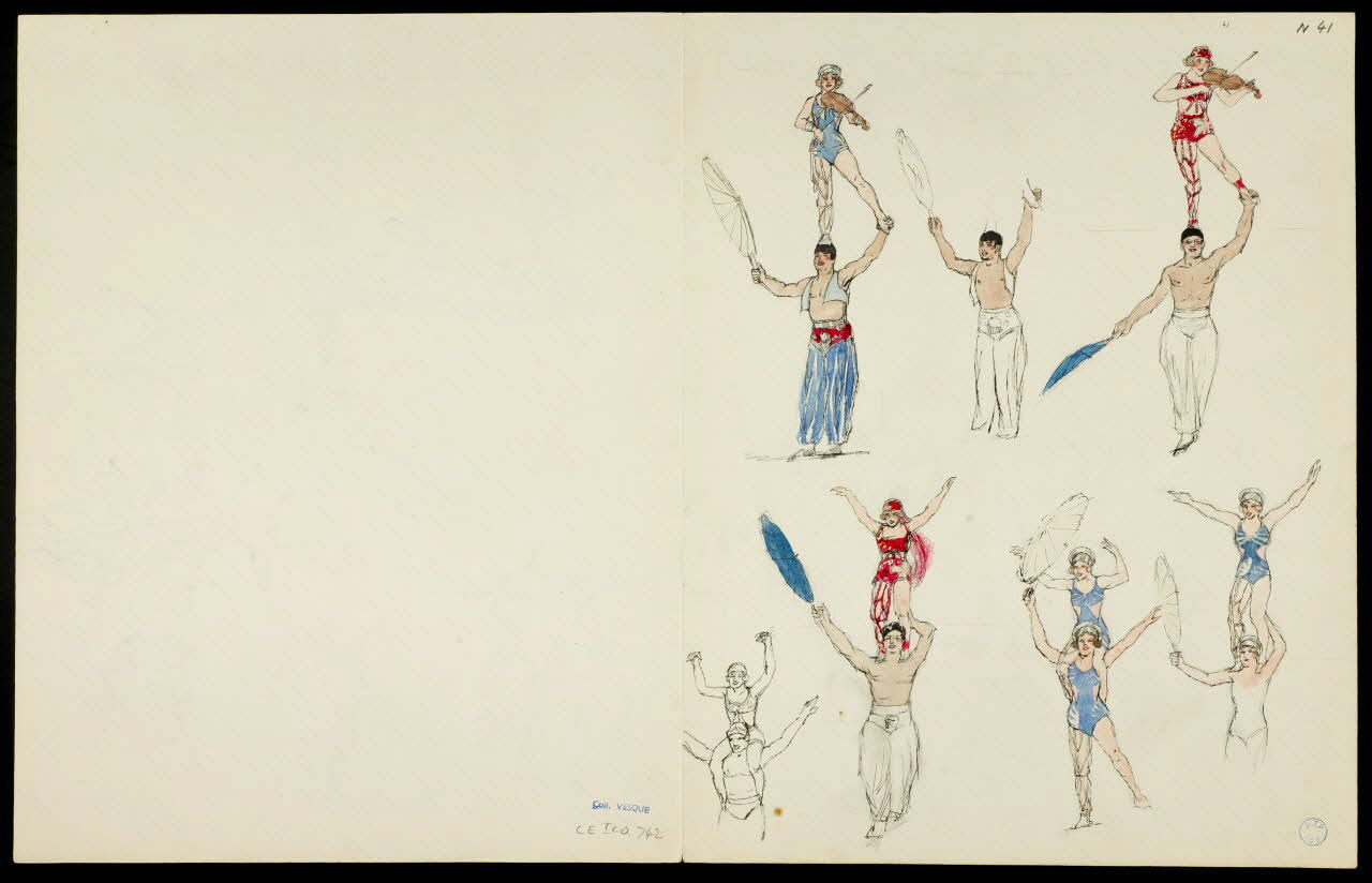 partie d'un ensemble de dessins Acrobates 1968.102.5362.4 Photo