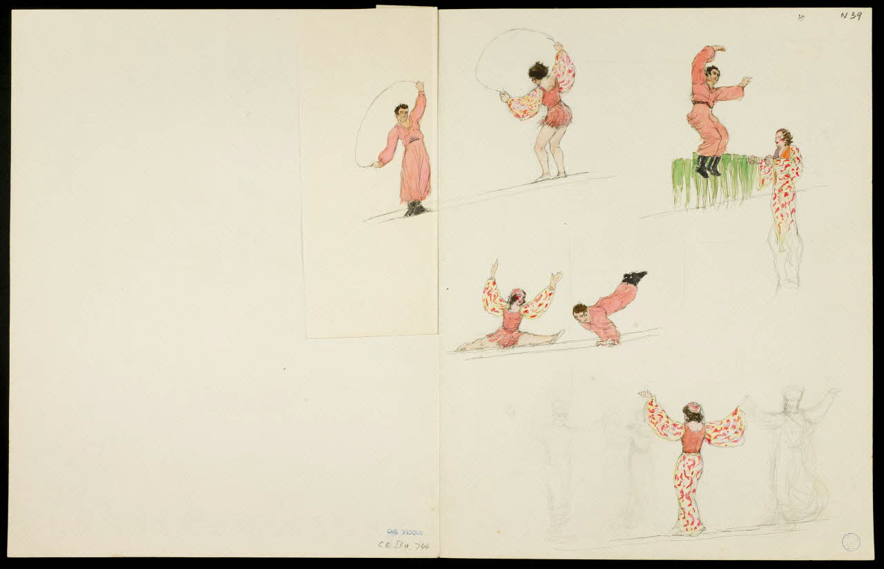 partie d'un ensemble de dessins Funambules 1968.102.5362.6 Photo