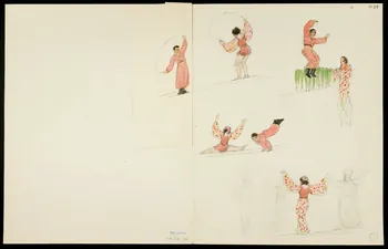 partie d'un ensemble de dessins Funambules 1968.102.5362.6 Photo
