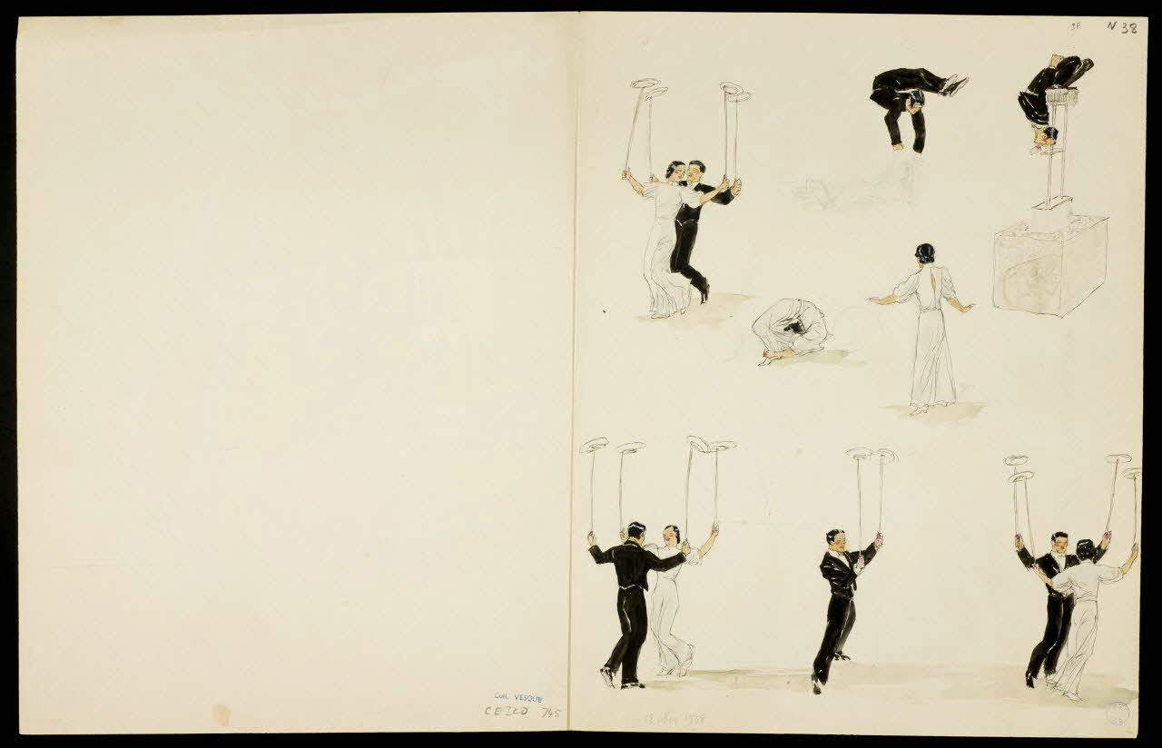 partie d'un ensemble de dessins Jongleurs 1968.102.5362.7 Photo