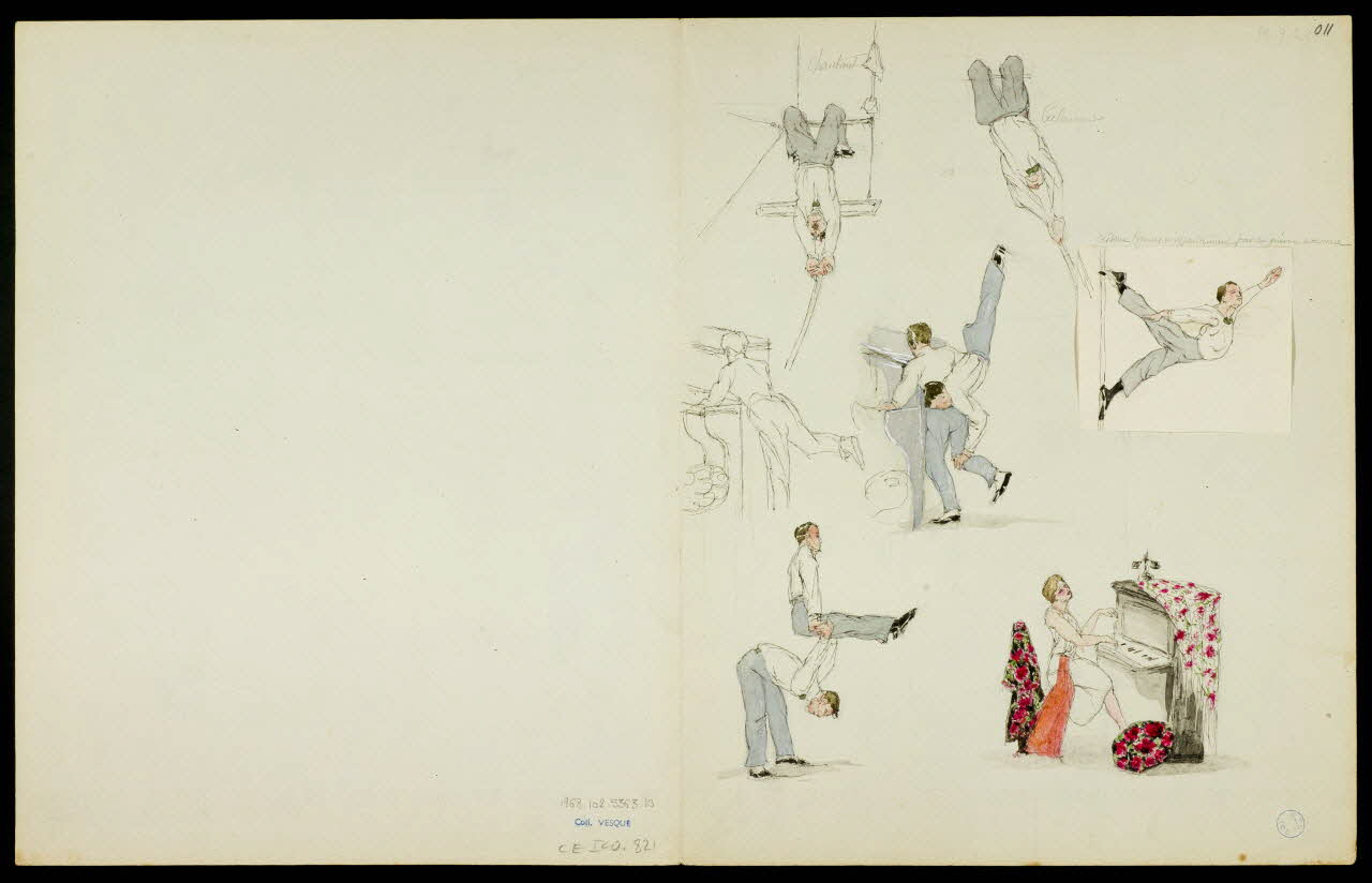 partie d'un ensemble de dessins Numéro d'équilibriste 1968.102.5363.10 Photo