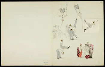 partie d'un ensemble de dessins Numéro d'équilibriste 1968.102.5363.10 Photo