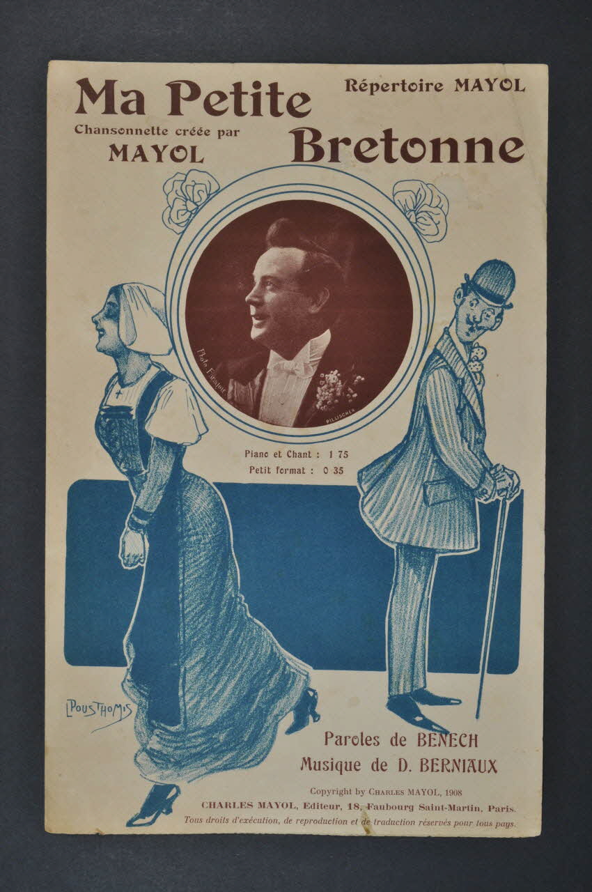 Ferdinand Louis Bénech ; Désiré Berniaux ; Félix Mayol ; Charles Mayol partition de musique petit format Île-de-France, France 1907 1965.160.5 Photo Mucem