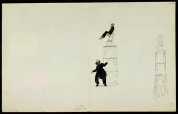 partie d'un ensemble de dessins Numéro d'équilibriste 1968.102.5363.10 Photo
