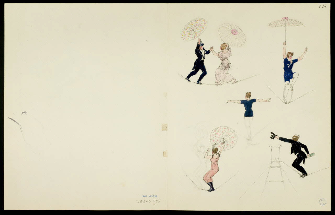 partie d'un ensemble de dessins Numéro de funambules 1968.102.5363.13 Photo