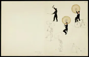 partie d'un ensemble de dessins Numéro de funambule 1968.102.5363.14 Photo