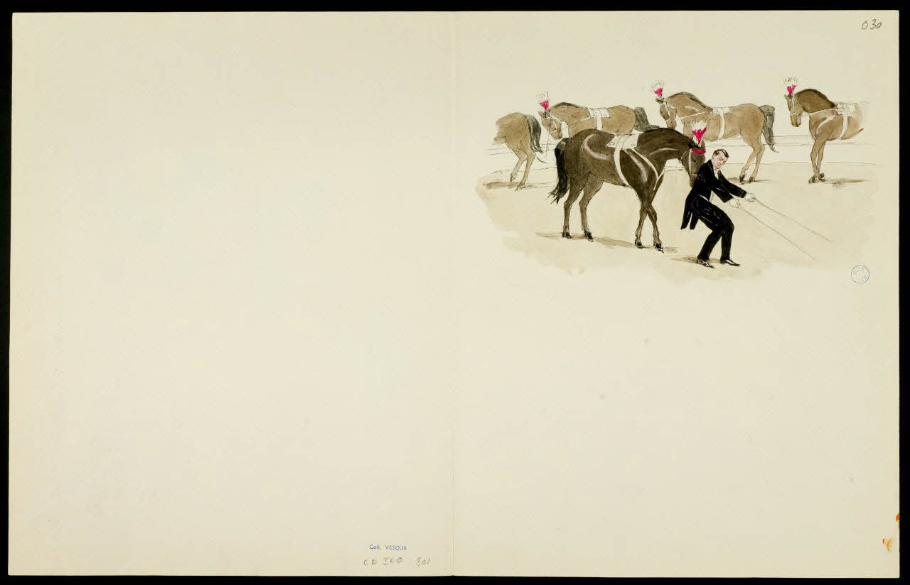 partie d'un ensemble de dessins Numéros équestres 1968.102.5363.17 Photo