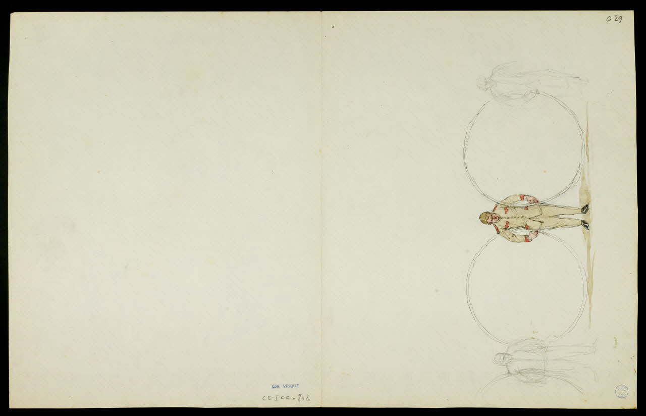 partie d'un ensemble de dessins Acrobate au cerceau 1968.102.5363.18 Photo
