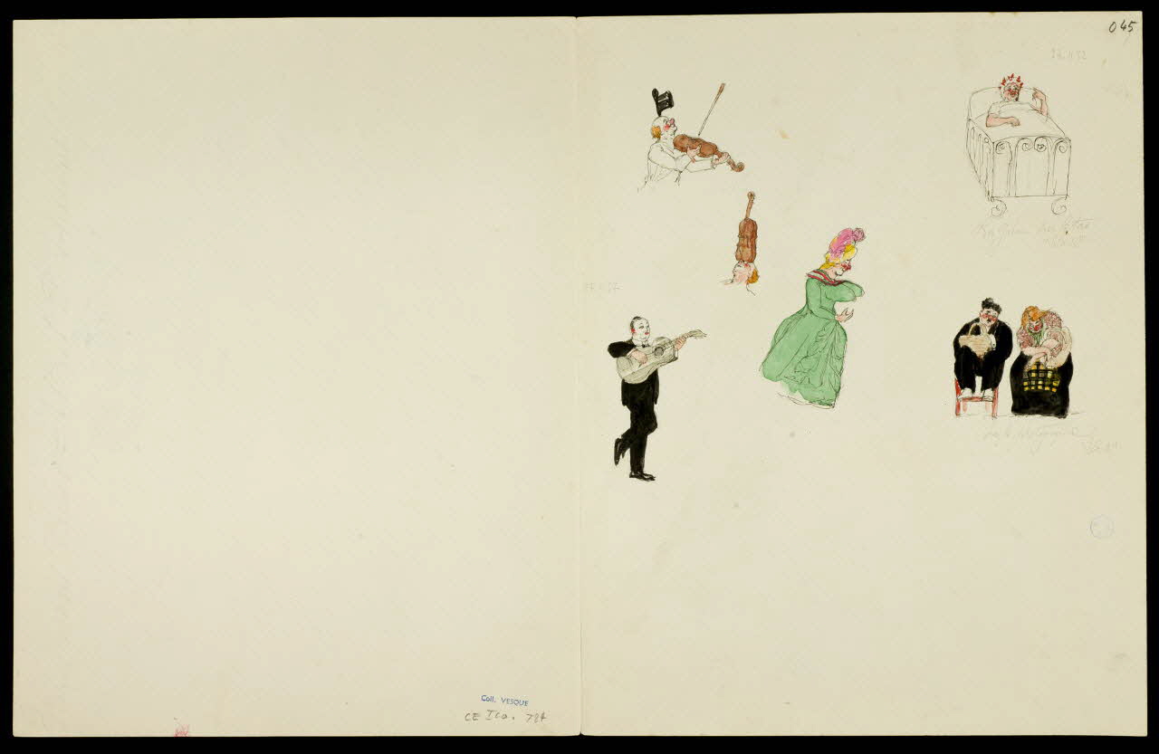 partie d'un ensemble de dessins Clowns 1968.102.5363.2 Photo