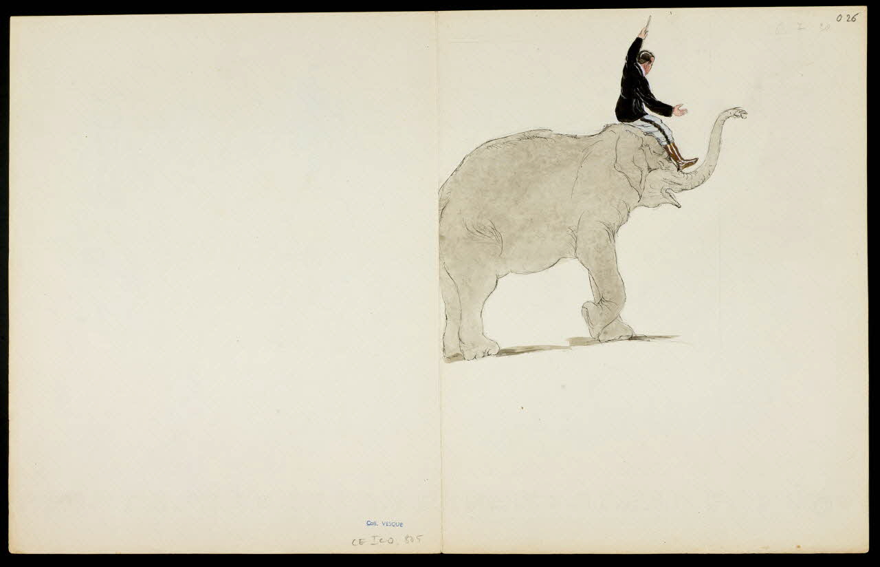 partie d'un ensemble de dessins Dresseur d'éléphant 1968.102.5363.21 Photo
