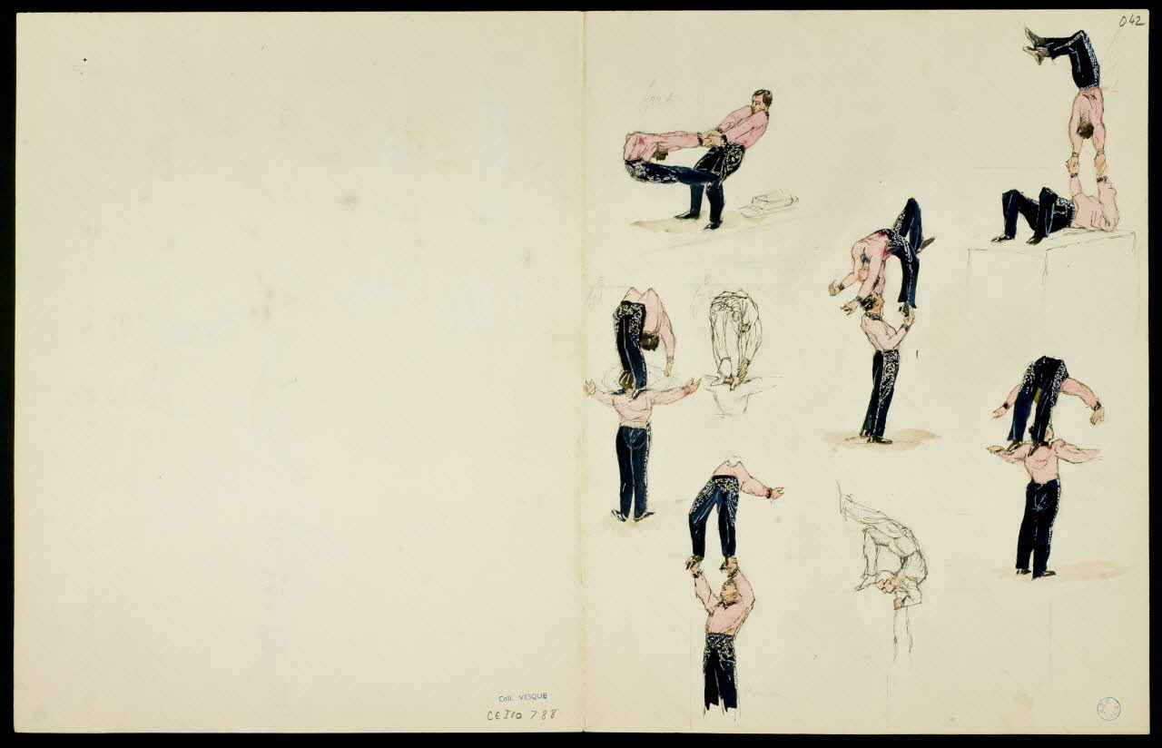 partie d'un ensemble de dessins Acrobates 1968.102.5363.5 Photo
