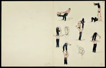 partie d'un ensemble de dessins Acrobates 1968.102.5363.5 Photo