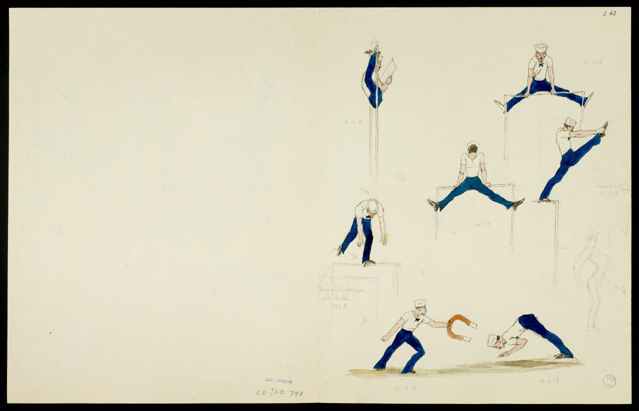 partie d'un ensemble de dessins Numéros d'acrobates 1968.102.5363.7 Photo
