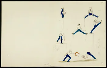 partie d'un ensemble de dessins Numéros d'acrobates 1968.102.5363.7 Photo