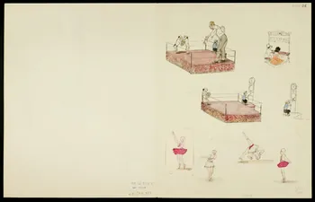 partie d'un ensemble de dessins Chiens acrobates 1968.102.5363.8 Photo