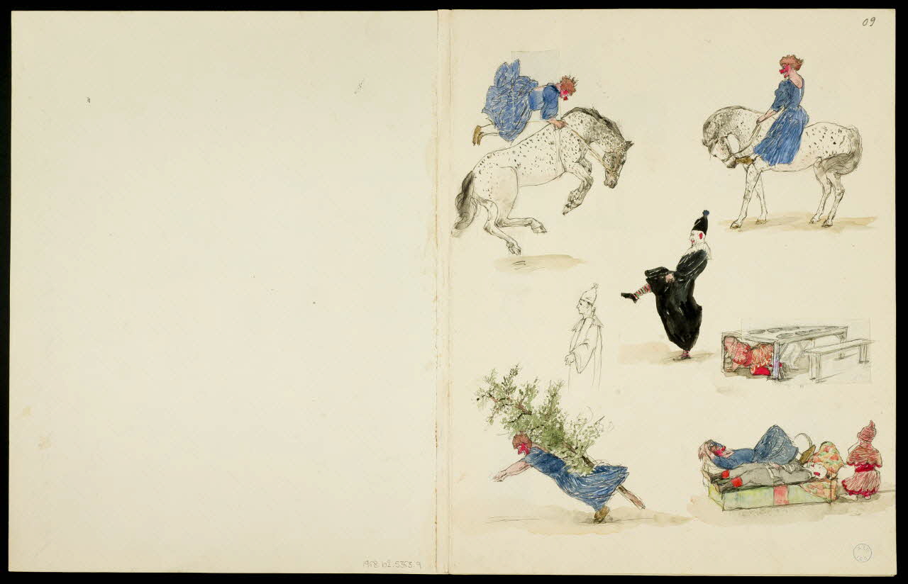 partie d'un ensemble de dessins Numéro de clowns 1968.102.5363.9 Photo