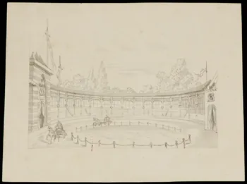 partie d'un ensemble de dessins Hippodrome de l'avenue Dauphine  1867 1968.102.5364 Photo