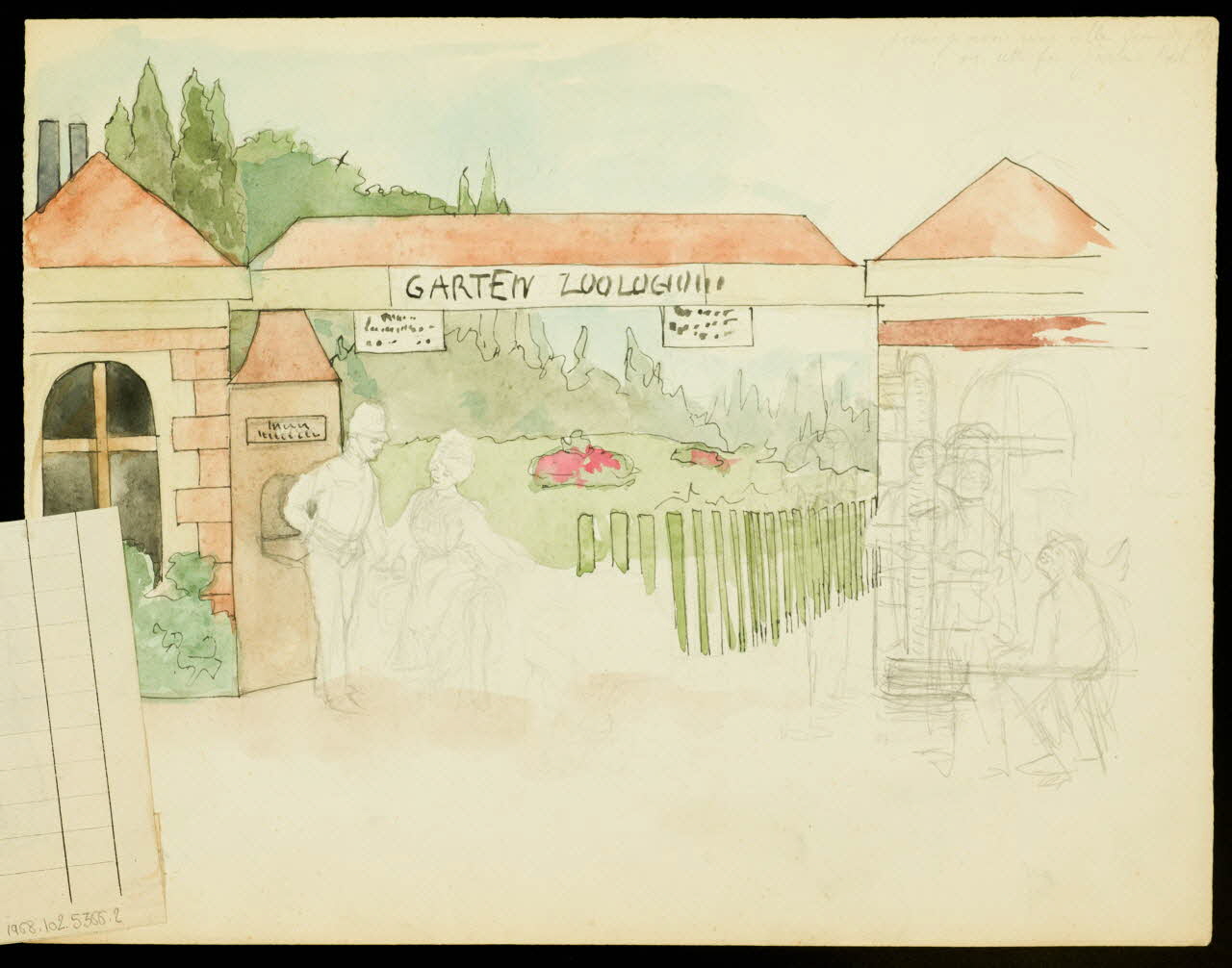 partie d'un ensemble de dessins Jardin Zoologique 1968.102.5366.3 Photo