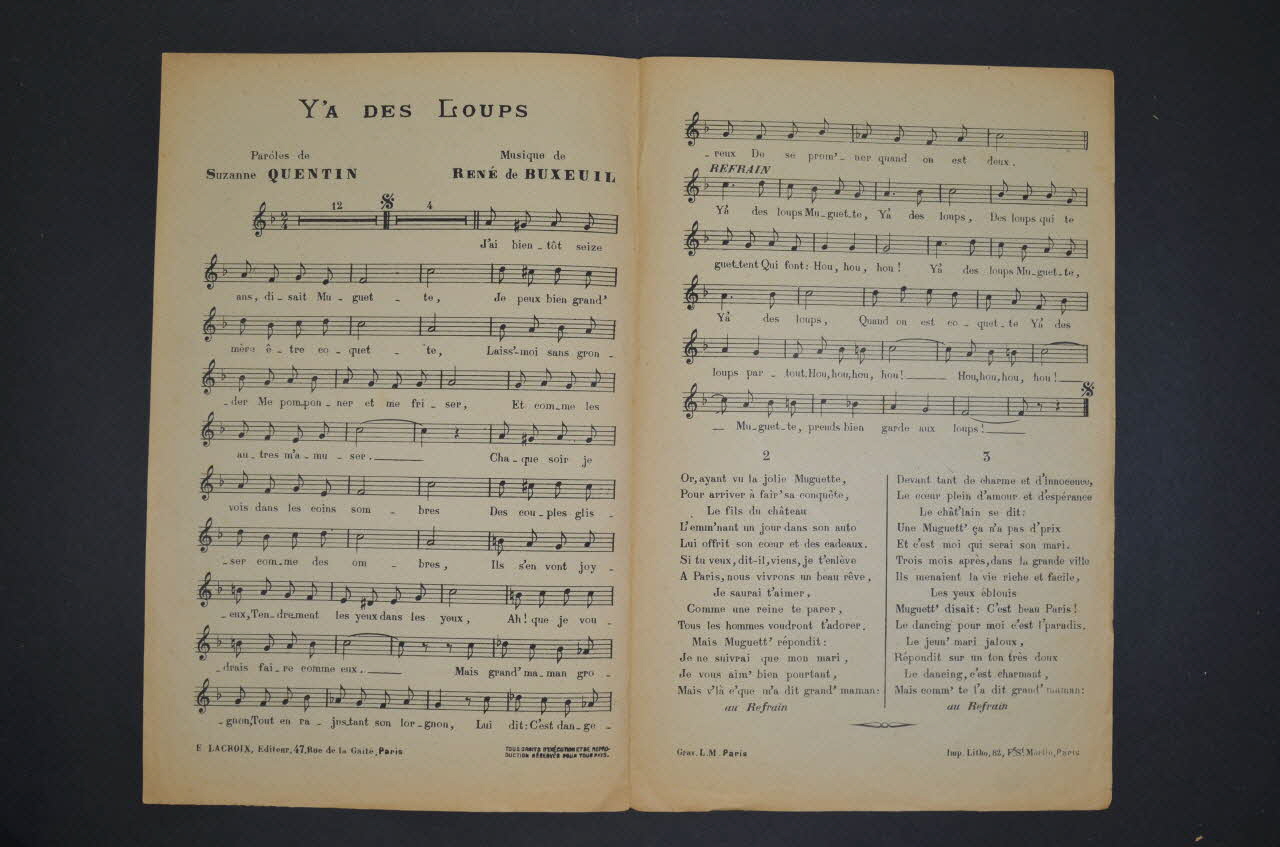 chanson petit format 1966.158.250 Photo Mucem