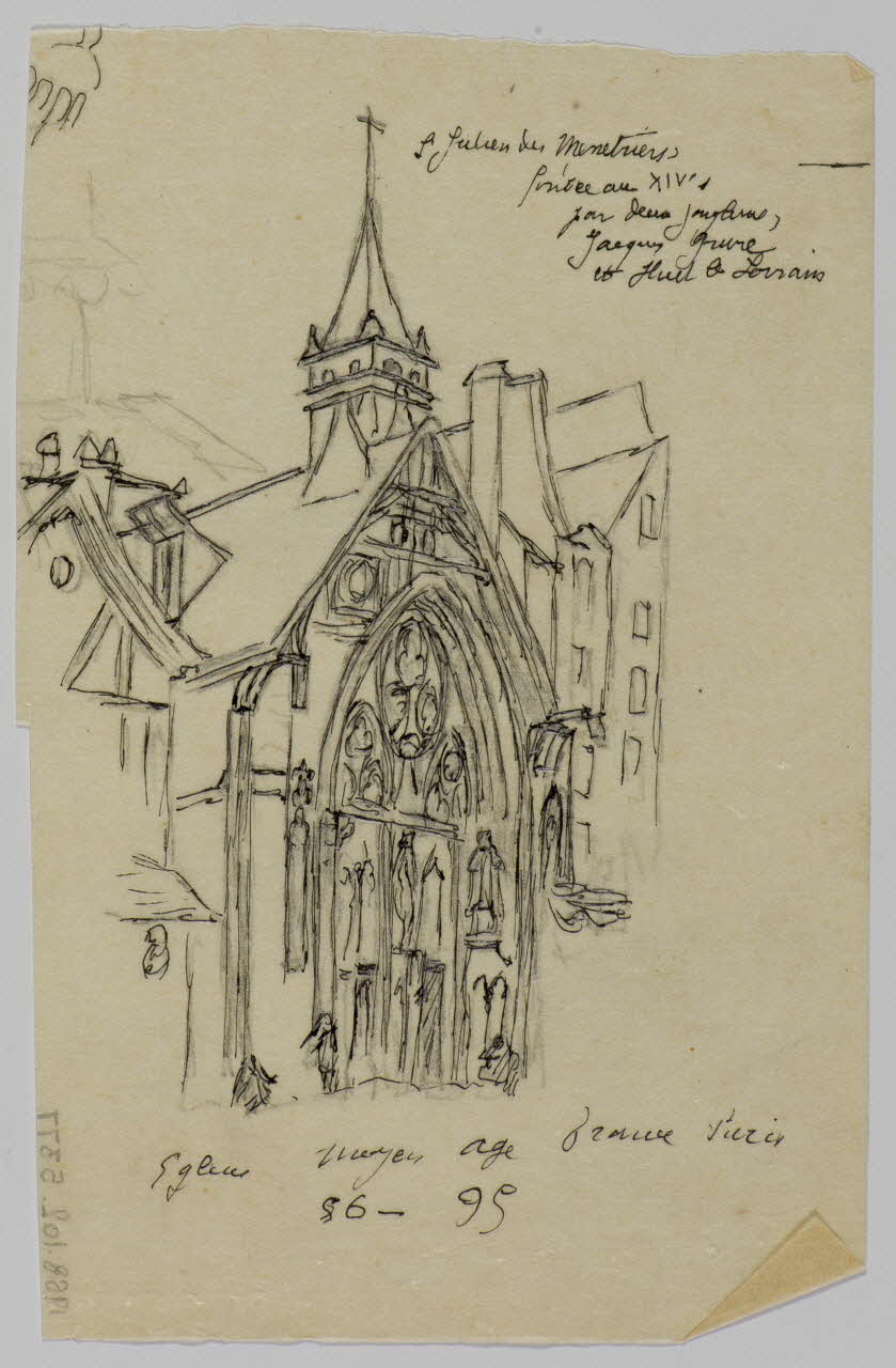 partie d'un ensemble de dessins St Julien des Ménétriers 1968.102.5377 Photo