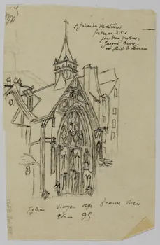 partie d'un ensemble de dessins St Julien des Ménétriers 1968.102.5377 Photo