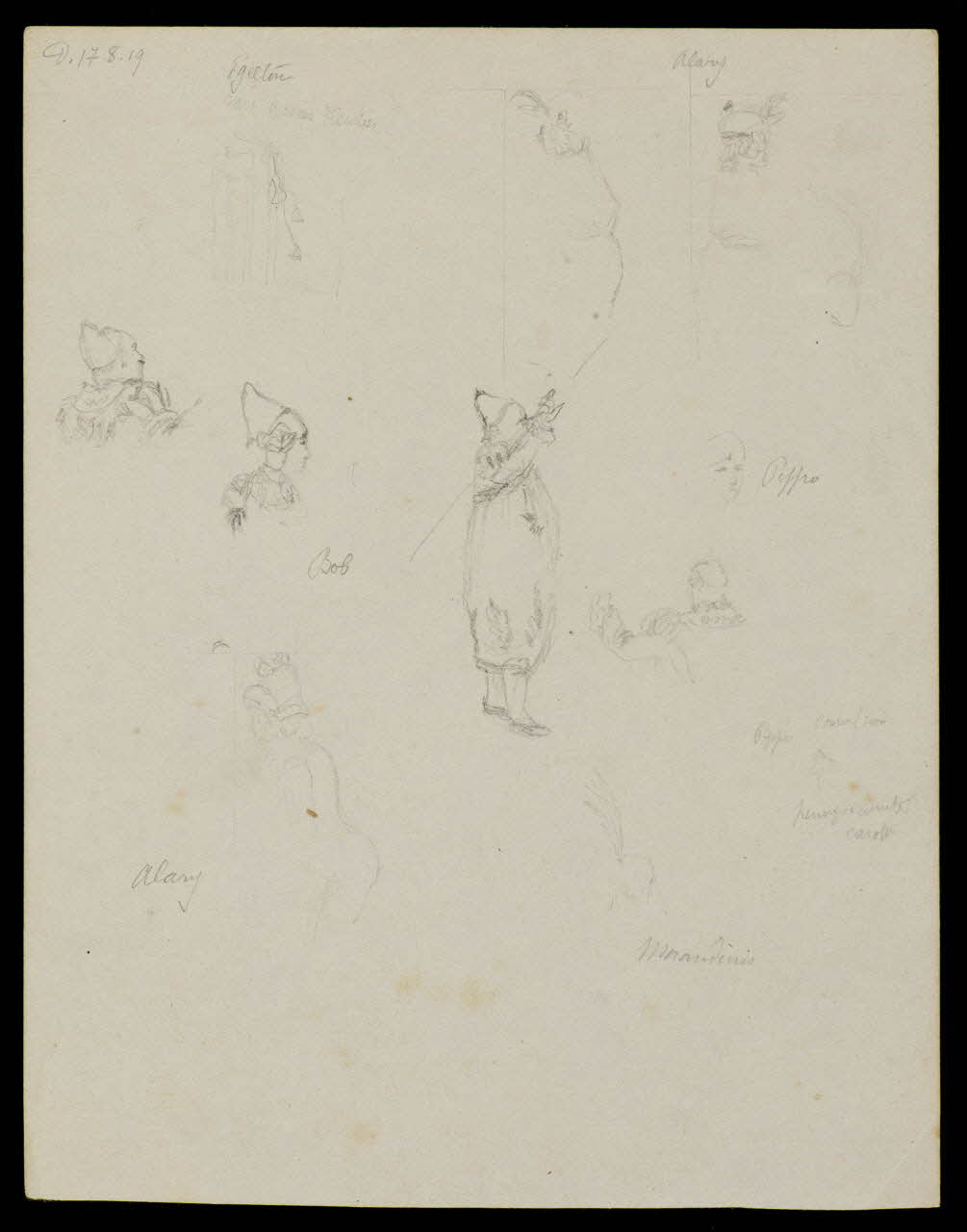 partie d'un ensemble de dessins Clowns 1968.102.5380 Photo