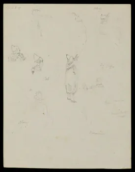 partie d'un ensemble de dessins Clowns 1968.102.5380 Photo