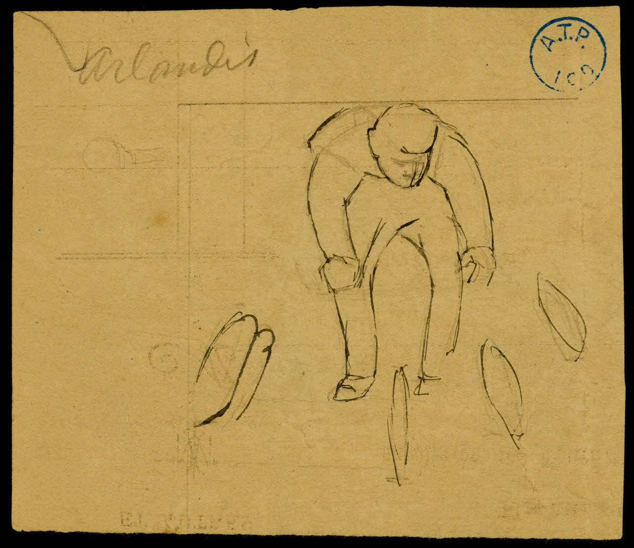 partie d'un ensemble de dessins Arlandis 1968.102.545.4 Photo