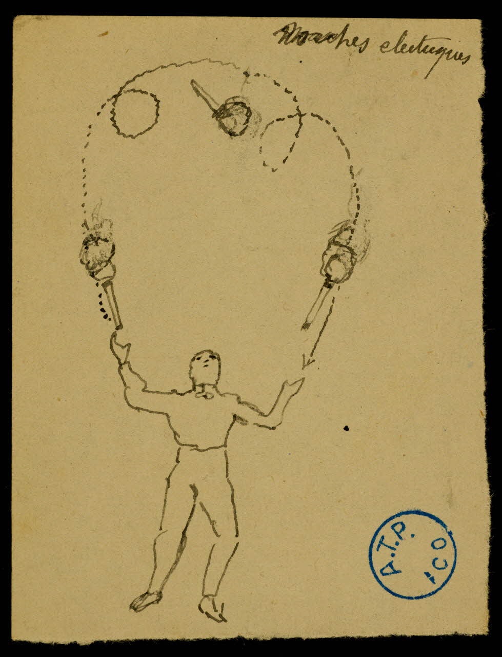 partie d'un ensemble de dessins Torches électriques 1968.102.545.7 Photo
