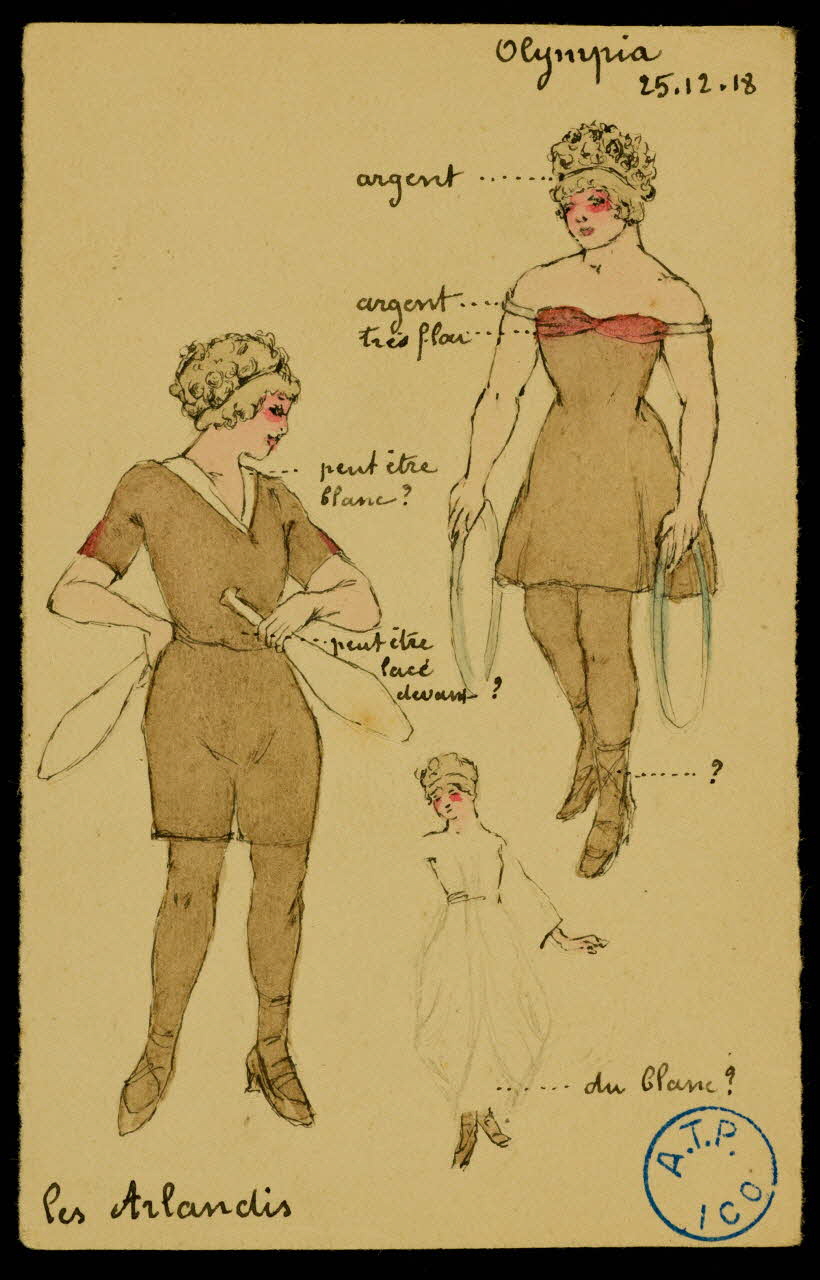 partie d'un ensemble de dessins les Arlandis 1968.102.546 Photo