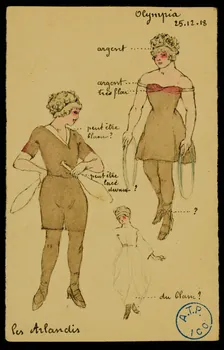 partie d'un ensemble de dessins les Arlandis 1968.102.546 Photo