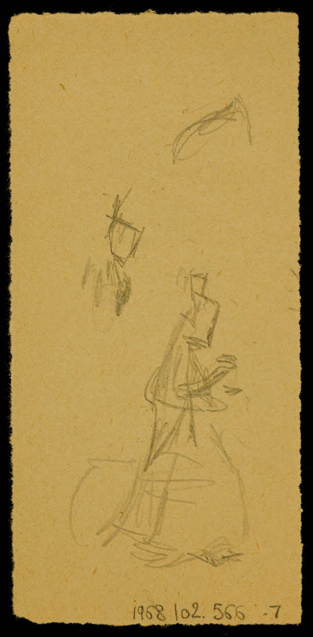partie d'un ensemble de dessins Esquisses 1968.102.566.7 Photo