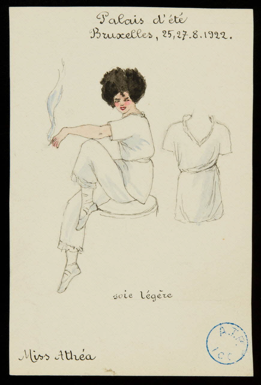 partie d'un ensemble de dessins Miss Athéa 1968.102.575 Photo