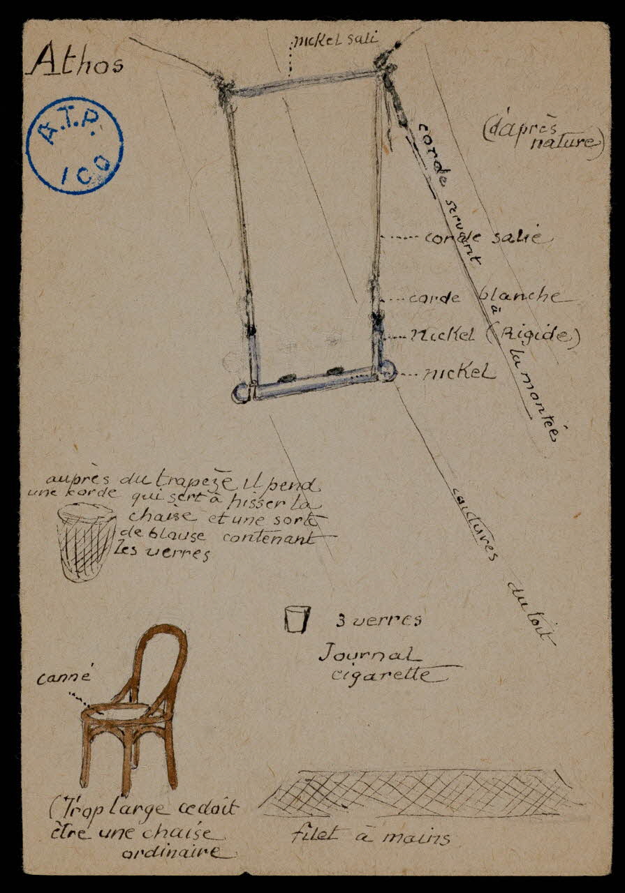 partie d'un ensemble de dessins Athos 1968.102.583 Photo